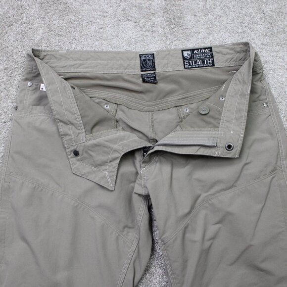 KUHL Liberator Convertible Pants Mens 36x32 Beige Zip Off Stealth Hiking Cargo - Picture 11 of 14